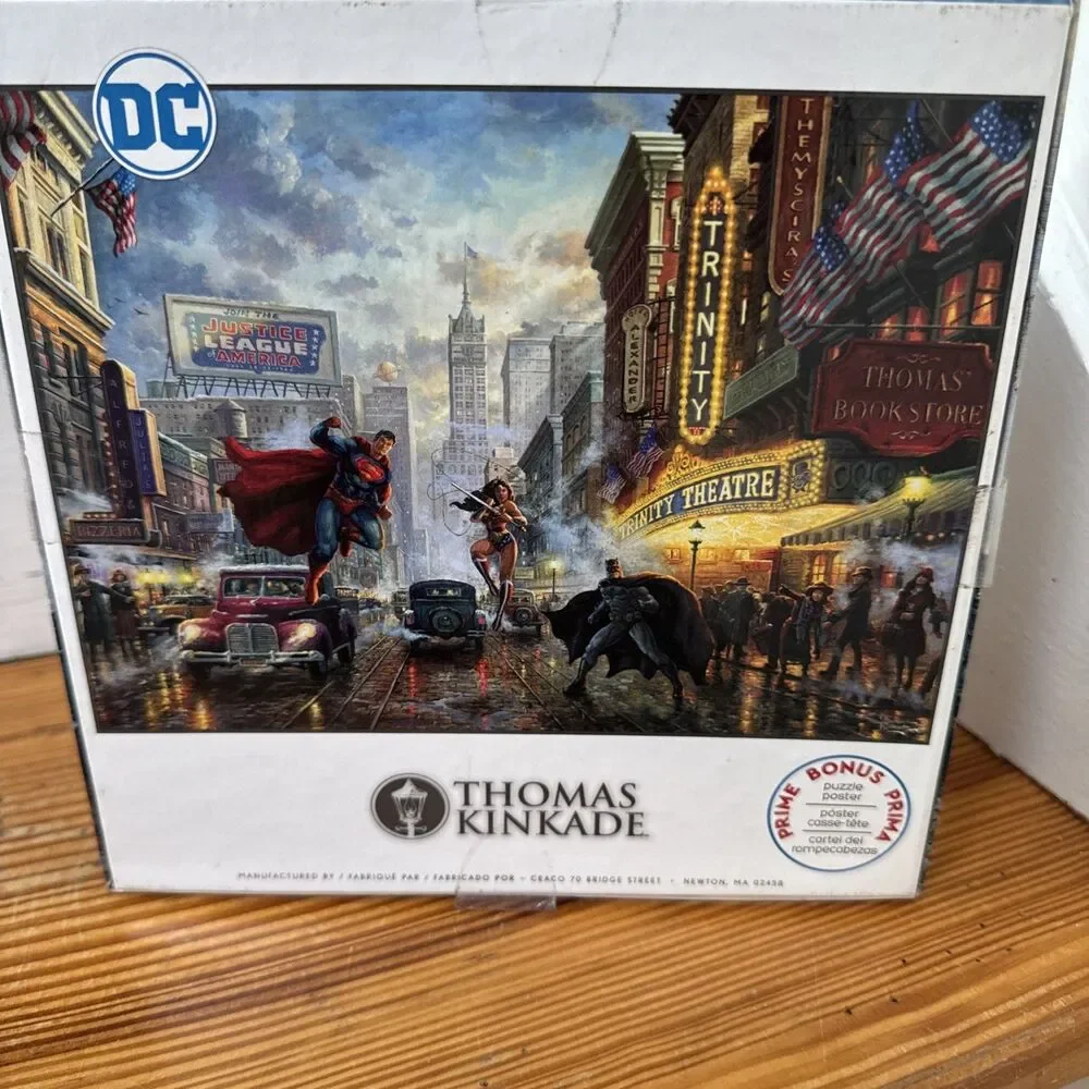 DC COMICS THOMAS KINKADE PUZZLE THE Trinity Batman Superman Wonder Woman